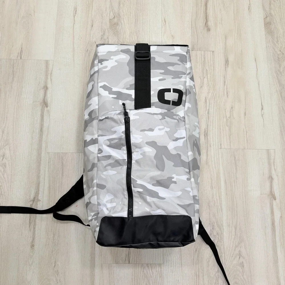 OGIO Gray Camo Backpack Duffel Bag Soft Case Ventilated Men Travel Sports